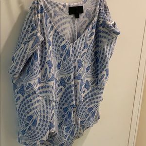 Intermix blue floral sleeveless